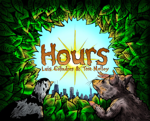 Front Cover from Hours; Illustrated by Luis Colindres, 2016
