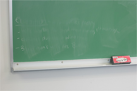 chalkboard in a classroom