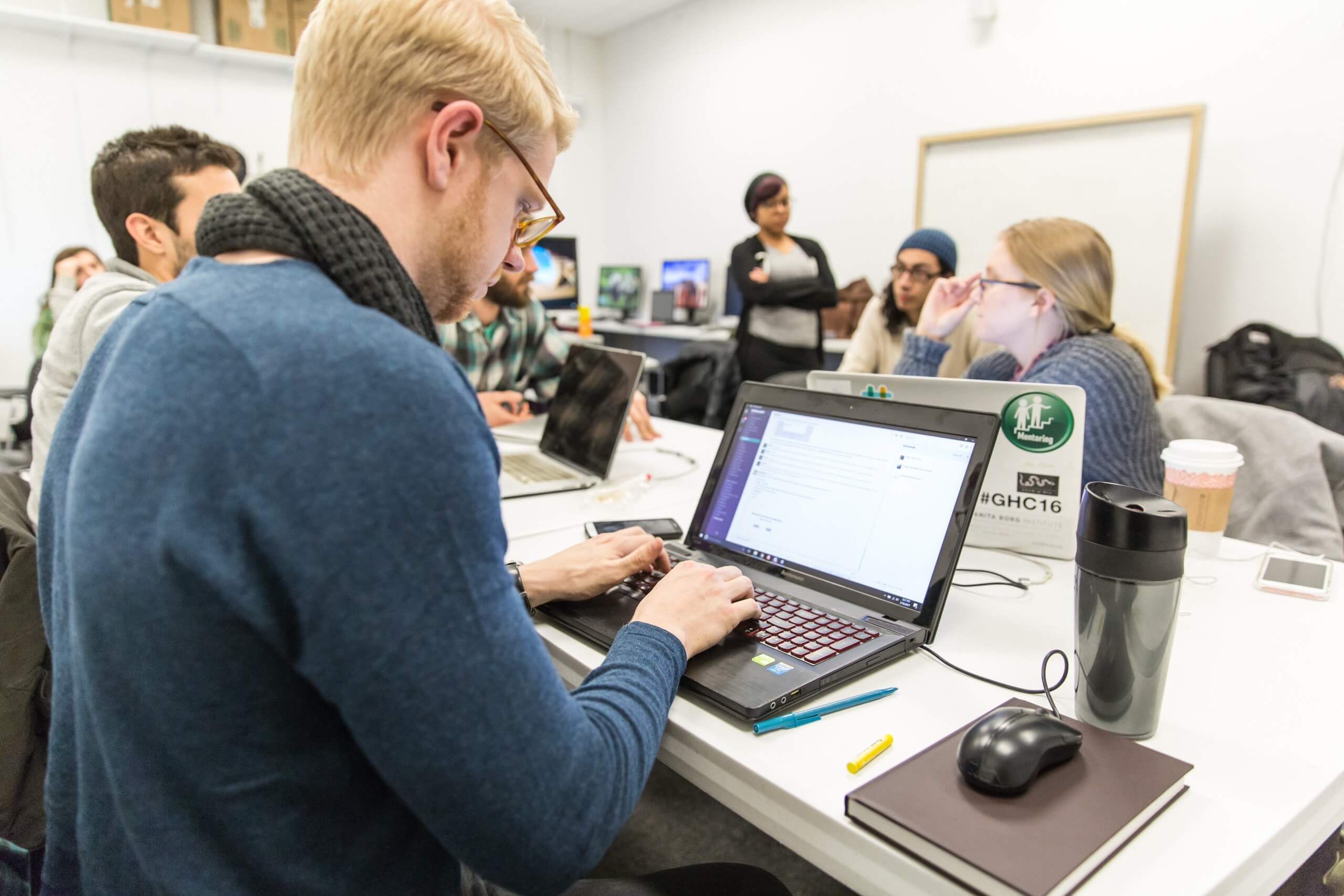 person at computer