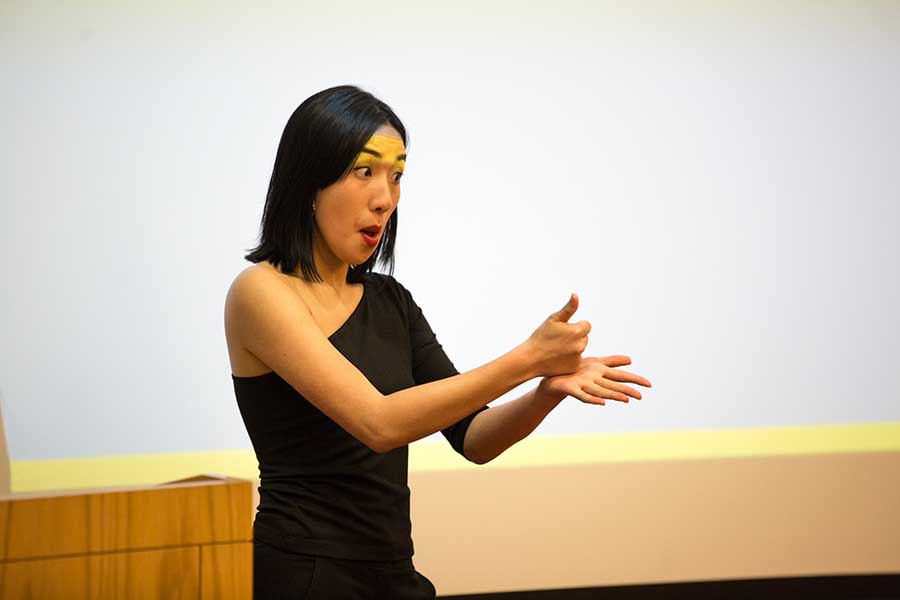 students using sign language