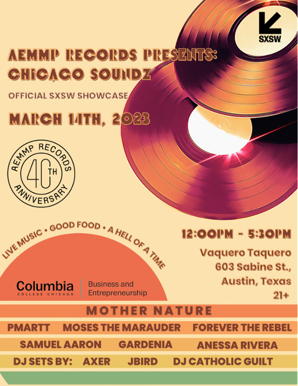 flyer for AEMMP Records SXSW Showcase