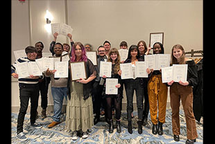 Photo of Columbia Chronicle award-winning staff.