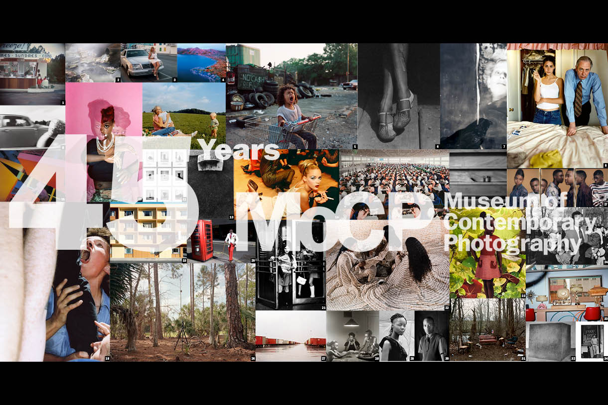 Collage of 39 images from MOCP artists and photographers