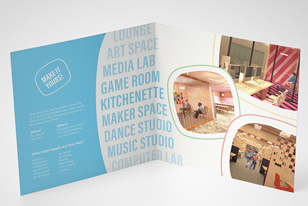 Madeleine Noonan created branding and designed this leaflet for the course.