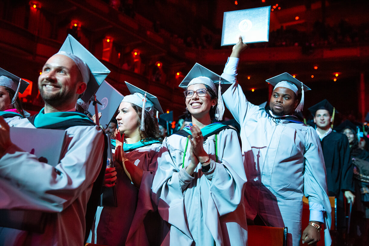 Photos of Columbia College Chicago graduates.