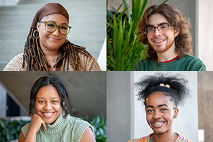 head shots of the four students